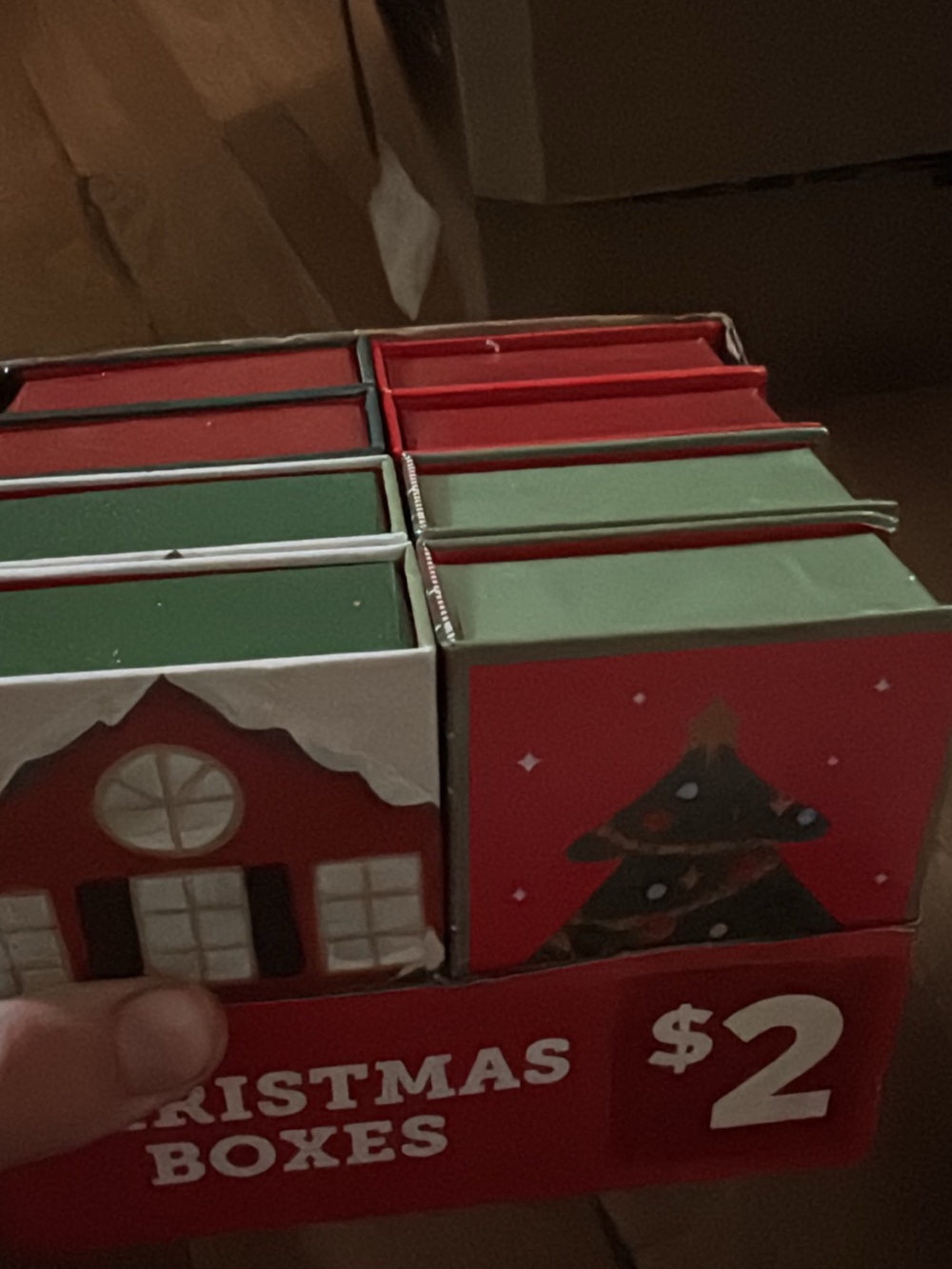 Holiday Time Red and Green Christmas Gift Boxes you get all